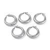 Ring 304 Stainless Steel Hoop Earrings EJEW-O032-02P-2