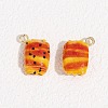 Bread Alloy Enamel Charms ENAM-P264-01C-G-1
