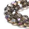 Electroplate Glass Beads Strands EGLA-R016-4m-27-3