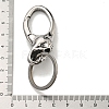 Tibetan Style 316 Surgical Stainless Steel Fittings with 304 Stainless Steel Key Ring FIND-Q101-16AS-3