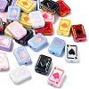 35Pcs 7 Colors UV Plating Rainbow Iridescent Acrylic Beads MACR-CJ0002-07-1
