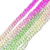 Transparent Gradient Color Glass Beads Strands GLAA-H021-01B-22-2