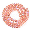 Electroplate Glass Beads Strands EGLA-A034-T10mm-L24-3