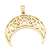 304 Stainless Steel Hollow Pendants STAS-P321-04G-1