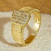 Brass Micro Pave Clear Cubic Zirconia Finger Rings FS-WGEE21A-04-1