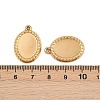 304 Stainless Steel Pendant Cabochon Settings X-STAS-L303-35G-3