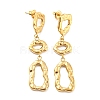 Hammered 304 Stainless Steel Stud Earrings EJEW-C067-21G-1