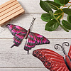 Crafans 3D 3Pcs 3 Style Butterfly & Flower Iron Ornaments AJEW-CF0001-12A-4