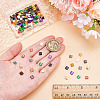 140Pcs 14 Colors 2-Hole Glass Seed Beads SEED-ME0001-07-3