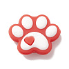 Dog Paw Print Food Grade Eco-Friendly Silicone Beads SIL-K002-01A-3