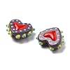 Baking Paint Glass Bumpy Beads Heart LAMP-V001-07A-3