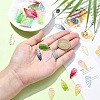 60Pcs 12 Styles Electroplate Glass Pendant EGLA-YW0003-16-4