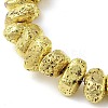 Electroplated Natural Lava Rock Beads Strands G-L606-D02-01B-2