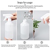 500ml White Plastic Trigger Spray Bottles with Adjustable Nozzle Empty Mist Spray Bottles for Cleaning Plant Flowers Home Garden AJEW-BC0005-72-7