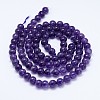 Natural Amethyst Round Bead Strands G-M212-12mm-01B-2