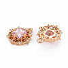 Rack Plating Brass Micro Pave Clear Cubic Zirconia Pendants X-KK-T060-61-RS-3