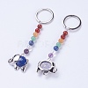 Natural Lapis Lazuli Chakra Keychain KEYC-P040-E09-2