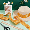 Ethnic Style Floral Pattern Embroidery Polyester Ribbons OCOR-WH0104-44B-4
