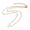 (Jewelry Parties Factory Sale)Natural Shell Initial Pendant Necklaces NJEW-JN03298-06-3
