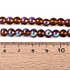 Transparent Electroplate Glass Beads Strands EGLA-Q132-6MM-01A-05-4