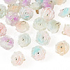 30Pcs 5 Colors Two-tone Resin Charms RESI-TA0005-71-3