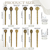 8Pcs Tibetan Style Alloy Cabochon Setting TIBE-ME0001-09-2
