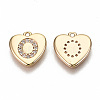 Brass Micro Pave Clear Cubic Zirconia Charms KK-N231-234O-NF-2