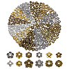 360Pcs 12 Styles Tibetan Style Alloy Flower Bead Caps TIBE-ME0001-07-1
