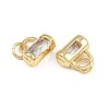 Brass Micro Pave Clear Cubic Zirconia Charms KK-A269-37G-2