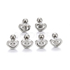 201 Stainless Steel Barbell Cartilage Earrings EJEW-R147-34-2