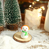 Christmas Theme Mini Glass Snowman Ornaments XMAS-PW0002-05A-03-1