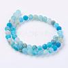 Natural Weathered Agate Beads Strands G-G589-8mm-14-2