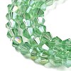 Transparent Electroplate Glass Beads Strands EGLA-A039-T6mm-B24-3