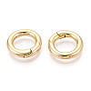Brass Spring Gate Rings KK-T078-20G-03-2