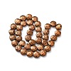 Electroplated Natural Lava Rock Beads Strands G-A256-F01-01D-3