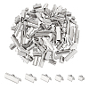 120Pcs 6 Styles 304 Stainless Steel Ribbon Crimp Ends STAS-UN0063-91P-1