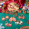 20Pcs 10 Styles Christmas Theme Wood Big Pendants WOOD-TA0001-92-11