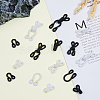 DICOSMETIC 72Pcs 6 Styles Polyester Garment Hook and Eye FIND-DC0005-57-5