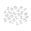100Pcs 10 Style 201 Stainless Steel Charms STAS-CJ0001-232-7
