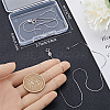Anti-Tarnish 2Pcs Rhodium Plated 925 Sterling Silver Boston Link Chain Necklaces Set STER-BBC0006-13A-3