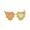 Rack Plating Brass Micro Pave Clear Cubic Zirconia Charms KK-D074-04G-3