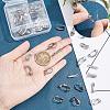 Unicraftale 50Pcs 5 Style 201 & 304 Stainless Steel Clip-on Earring Converters Findings STAS-UN0038-19-2
