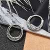 316 Surgical Stainless Steel Hoop Earrings EJEW-G416-36AS-2