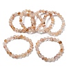 Natural Citrine Round Beads Stretch Bracelets for Women BJEW-Z158-03C-03-4