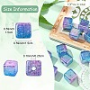 10Pcs Gradient Color & UV Plating Transparent Acrylic Beads OACR-YW0002-25C-3