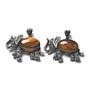 Natural Tiger Eye Pendant G-H083-02AS-08-1