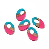Opaque Resin & Walnut Wood Pendants RESI-M027-02F-4