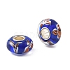 Lampwork & Brass Core European Beads LAMP-P019-01P-07-2