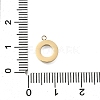 304 Stainless Steel Pave Natural White Shell Ring Charms STAS-R159-18G-3