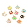 Real 18K Gold Plated Brass Micro Pave Cubic Zirconia Charms ZIRC-L100-085G-1